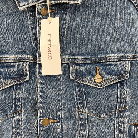 Driftwood Everyday Boyfriend Denim Jacket Size XS Mid Length - Picture 6 of 10